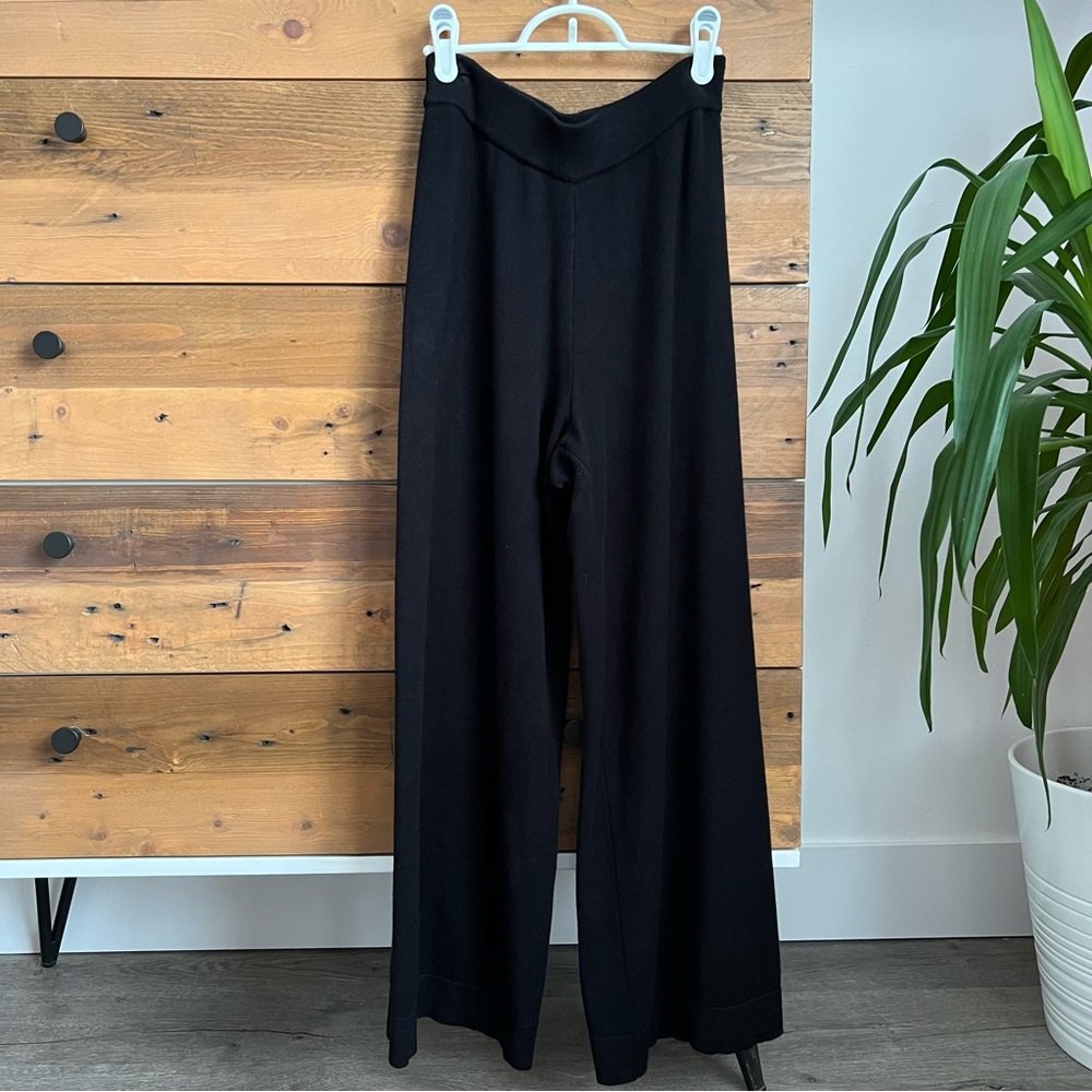 Dynamite Black Sweater Wide Leg Pant